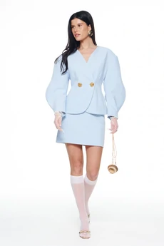 Костюм с юбкой 8057-1 голубой KaVari
