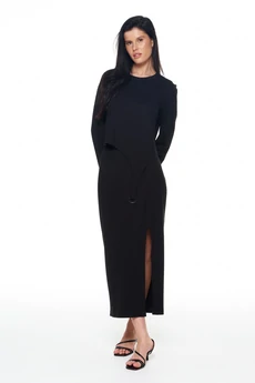 Костюм с юбкой 8058 черный KaVari