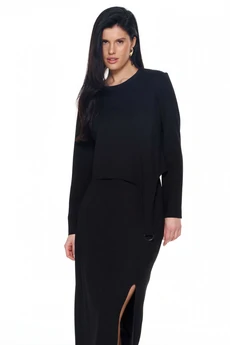 Костюм с юбкой 8058 черный KaVari