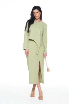 Костюм с юбкой 8058-4 олива KaVari