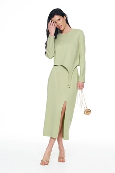 Костюм с юбкой 8058-4 олива KaVari