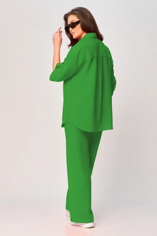 Костюм брючный 1230 зеленый Karina Delux