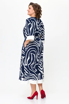 Платье 1245 синий + белый Karina Delux