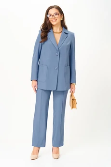 Костюм брючный 1273 голубой Karina Delux
