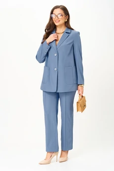 Костюм брючный 1273 голубой Karina Delux