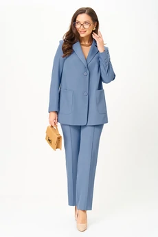 Костюм брючный 1273 голубой Karina Delux