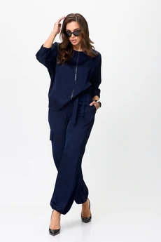 Костюм брючный 1295-1 темно-синий Karina Delux