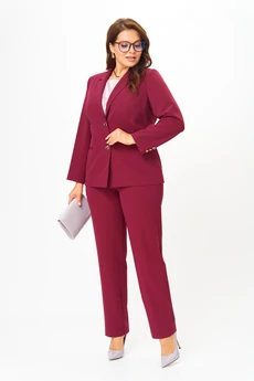 Костюм брючный 1407 бордо Karina Delux