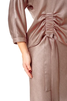 Костюм с юбкой 1425 светло-коричневый Karina Delux