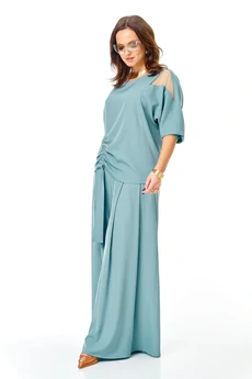 Костюм брючный 1426 бирюзовый Karina Delux