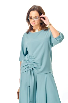 Костюм брючный 1426 бирюзовый Karina Delux