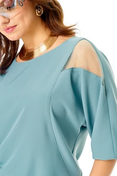 Костюм брючный 1426 бирюзовый Karina Delux