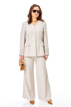 Костюм брючный 1427 светло-серый Karina Delux
