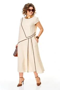 Платье 1430 бежевый Karina Delux