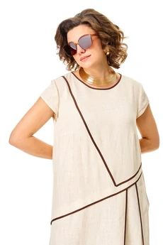 Платье 1430 бежевый Karina Delux