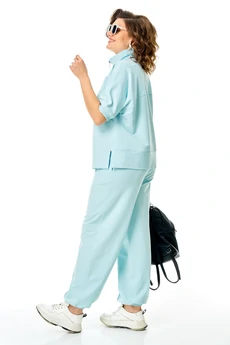 Костюм брючный 1442 голубой Karina Delux