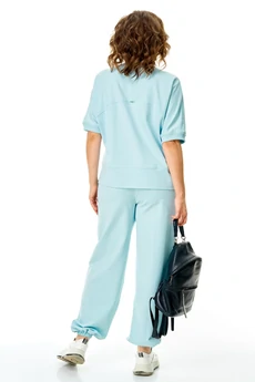 Костюм брючный 1442 голубой Karina Delux