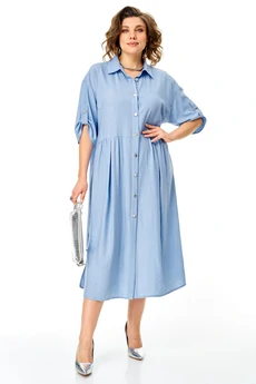 Платье 1443 голубой Karina Delux