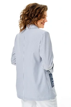 Костюм брючный 1444 голубой+белый Karina Delux