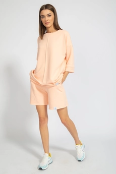 Костюм с шортами 4019-4018 персиковый Kivviwear