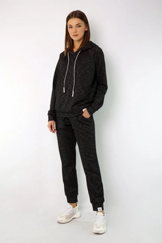 Спортивный костюм 4046-4050 черно-серый меланж Kivviwear