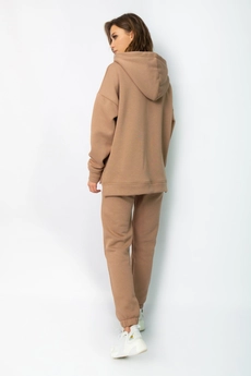 Спортивный костюм 4057-4056 капучино-1 принт Kivviwear