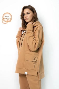 Спортивный костюм 4057-4056 кэмел-1 принт Kivviwear