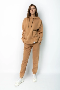 Спортивный костюм 4057-4056 кэмел-1 принт Kivviwear