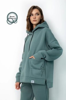 Спортивный костюм 4057-4056 нефрит-1 принт Kivviwear