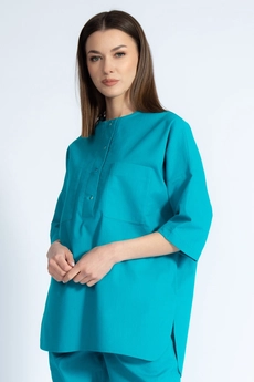Рубашка 4081 морская волна Kivviwear