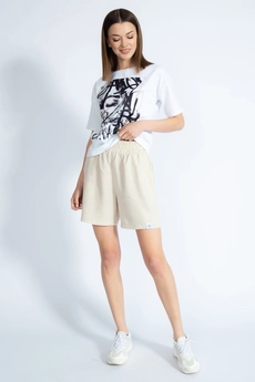 Костюм с шортами 4085-4086 молочный Kivviwear
