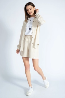 Костюм с шортами 4085-4086 молочный Kivviwear