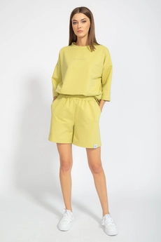 Костюм с шортами 4090-4091 лимонный хаки Kivviwear