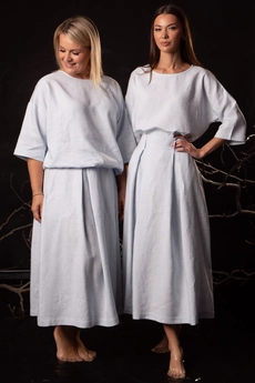 Костюм с юбкой 4316+4318-03 голубой Kivviwear