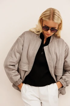 Бомбер 10003 серый KOKOdea