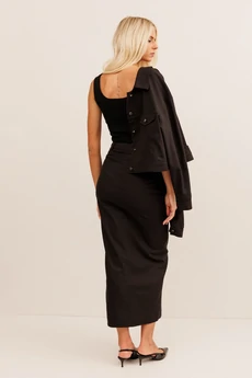 Костюм с юбкой 31006 чёрный KOKOdea