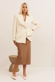 Костюм с юбкой 31007 бежевый + песок KOKOdea