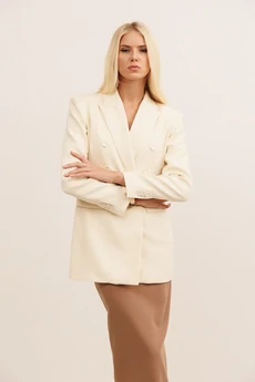 Костюм с юбкой 31007 бежевый + песок KOKOdea