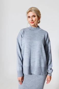 Костюм с юбкой LOLA стальной KOKOdea