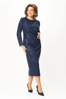 Платье 1323-1 синий Кокетка и К