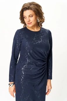 Платье 1323-1 синий Кокетка и К