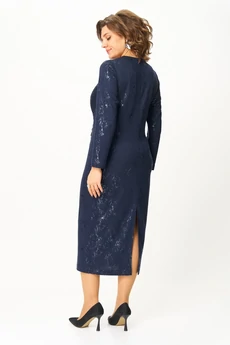 Платье 1323-1 синий Кокетка и К