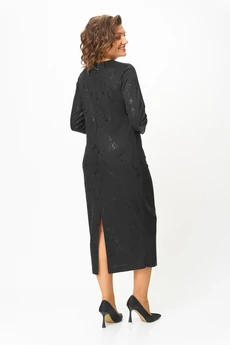 Платье 1323 черный Кокетка и К