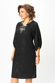 Платье 1326 черный Кокетка и К