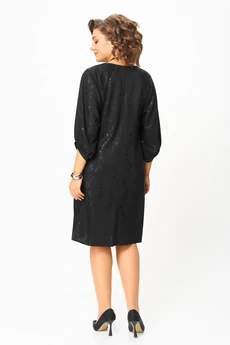 Платье 1326 черный Кокетка и К