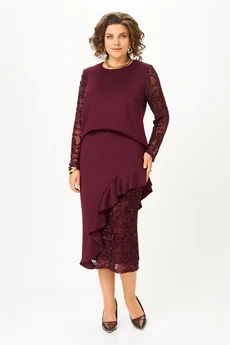 Костюм с юбкой 1336 Кокетка и К