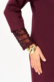 Платье 1337-1 бордовый Кокетка и К