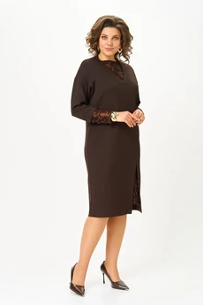 Платье 1337 коричневый Кокетка и К