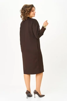 Платье 1337 коричневый Кокетка и К