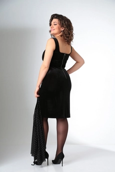 Костюм с платьем 1439 черный LADIS LINE